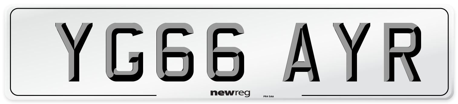 YG66 AYR Number Plate from New Reg